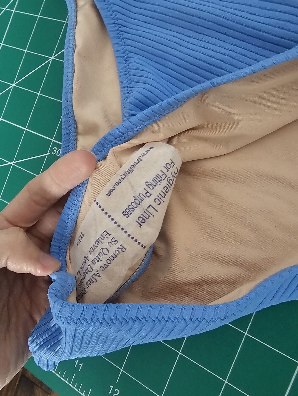 Madewell Bikini, High Rise Bottom, Balconette Cup Top, Blue, Size Small NWT - Picture 5 of 5